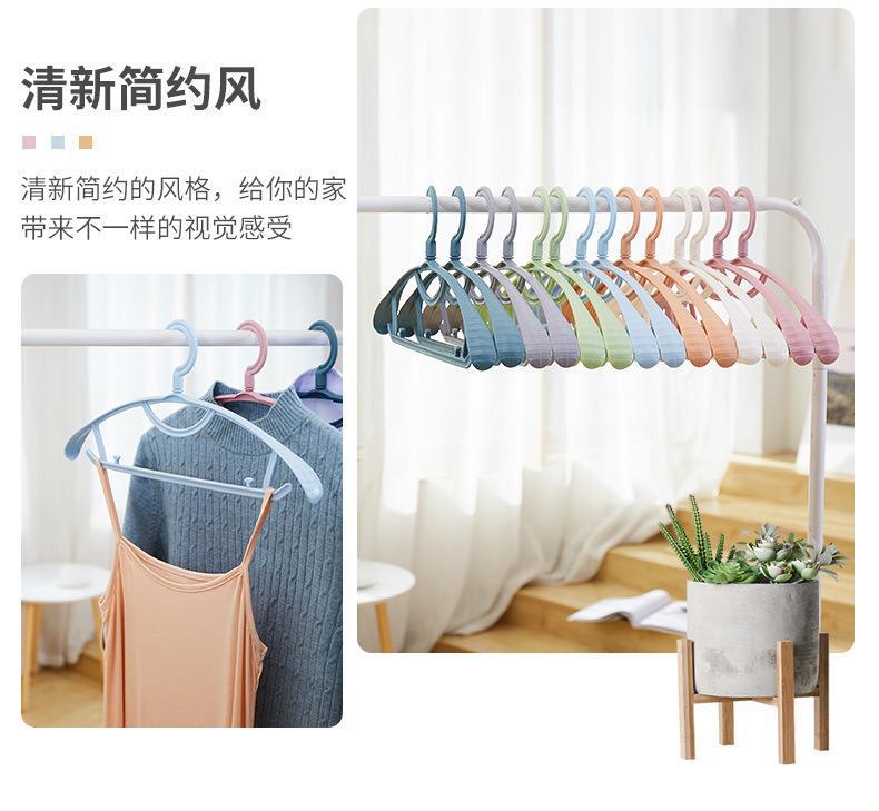 Factory direct sales of thickened plastic clothes hangers, wide-shoulder thickened anti-slip clothes racks, multi-functional traceless clothing and pants racks wholesale pic 4