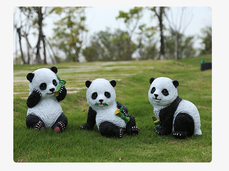 花园装饰 庭院摆件 户外草坪园林雕塑树脂工艺品动物仿真熊猫摆件详情9