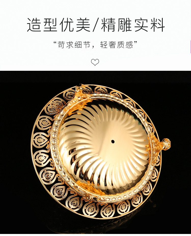 欧式金属圆形镀金两层水果盘 婚礼小蛋糕盘 家居用品糖果巧克力盘详情8