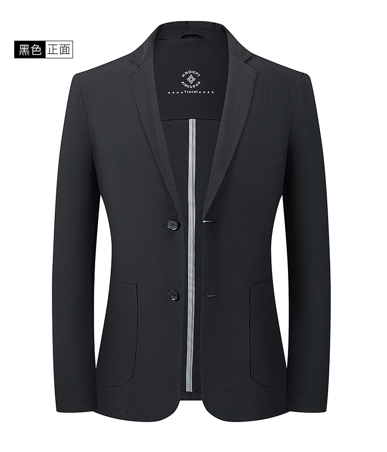 【抖音同款】免烫冰丝西服装夏季外套超薄款高弹力男士防晒服正装详情19