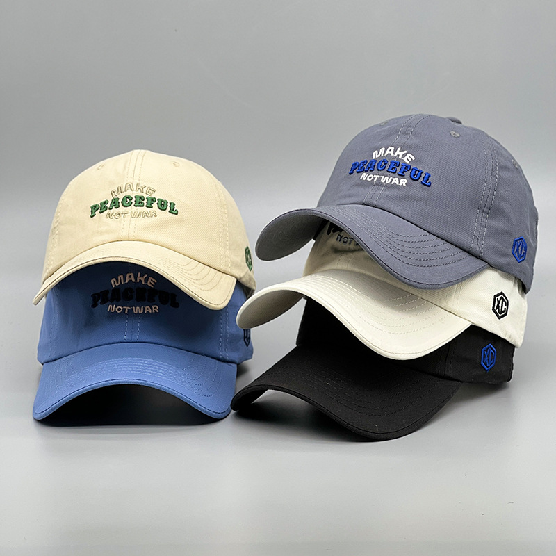 Hacer letras bordado gorra de béisbol mujeres cuatro estaciones versátil casual dutch tong cap protector solar visera pareja correr al aire libre pic 1