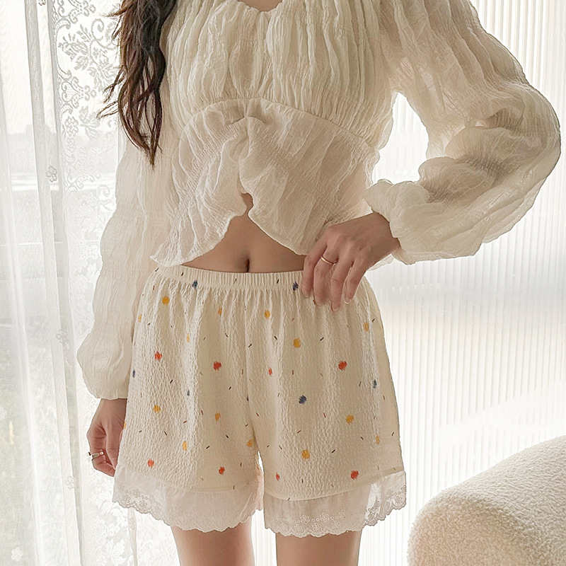 2024新款印花打底裤女时尚家居安全裤超薄舒适可外穿可爱少女jk裤详情16