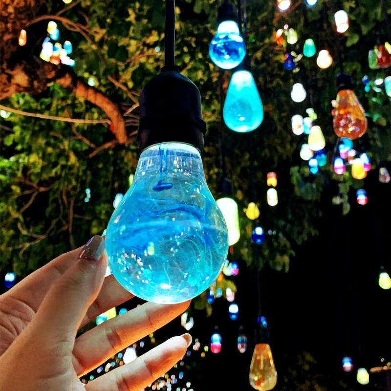 led seven-color glazed amber lamp, wishing bottle, tree lighting decorative lamp, outdoor waterproof, popular hanging tree chandelier pic 4