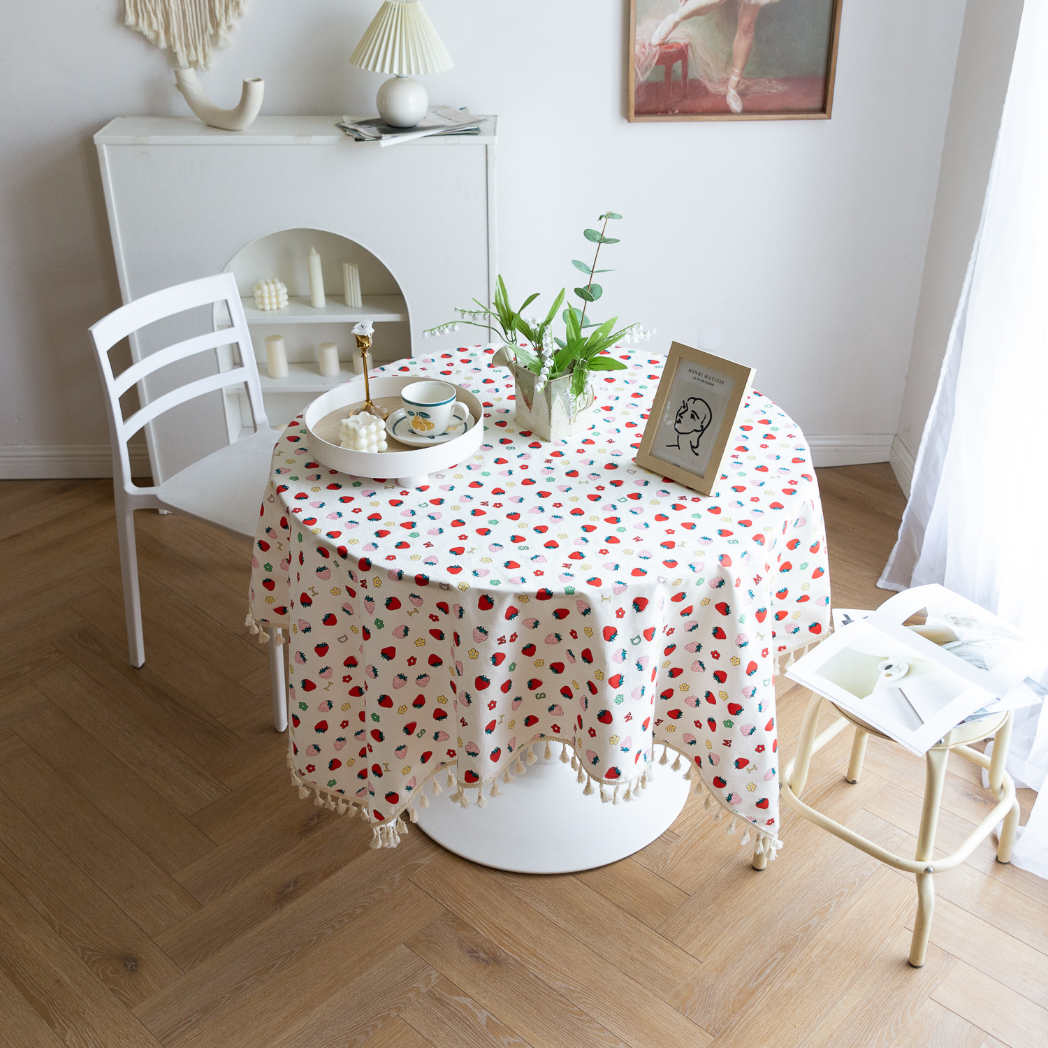 Tablecloths, fresh and simple tablecloths, country-style strawberry table MATS, table covers, Japan, South Korea, Taiwan, Hong Kong, foreign trade pic 2