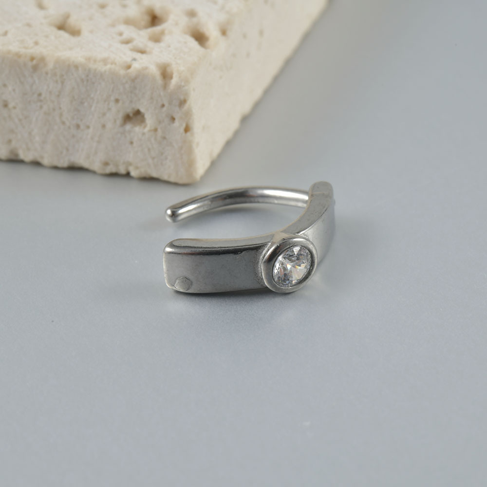 跨境不锈钢弧形肚脐钉 花朵马眼耳骨钉 圆形猫咪锆石弯杆肚脐扣详情17