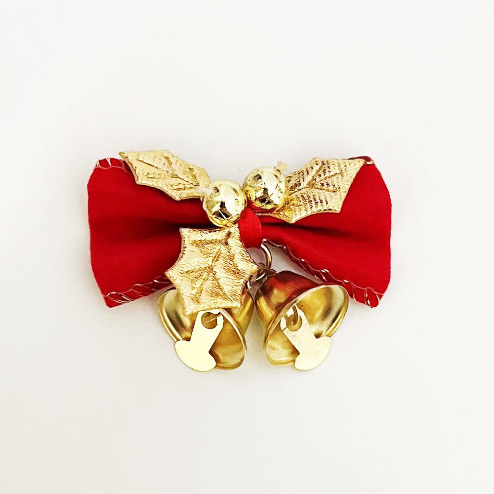 铃铛蝴蝶结圣诞装饰品圣诞树节日装扮圣诞节服装配饰花环diy挂件详情9