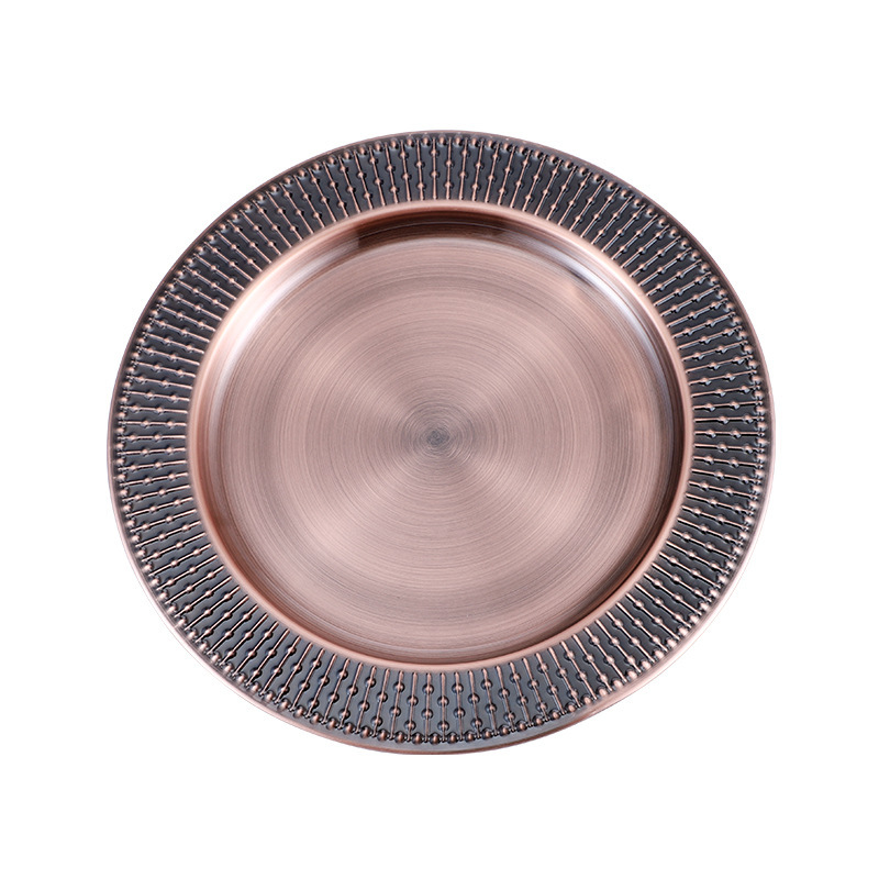 Amazon bar stainless steel round plates, craft plates, multi-purpose display plates for restaurants, hotels and KTVS, fruit plates and barbecue plates pic 6