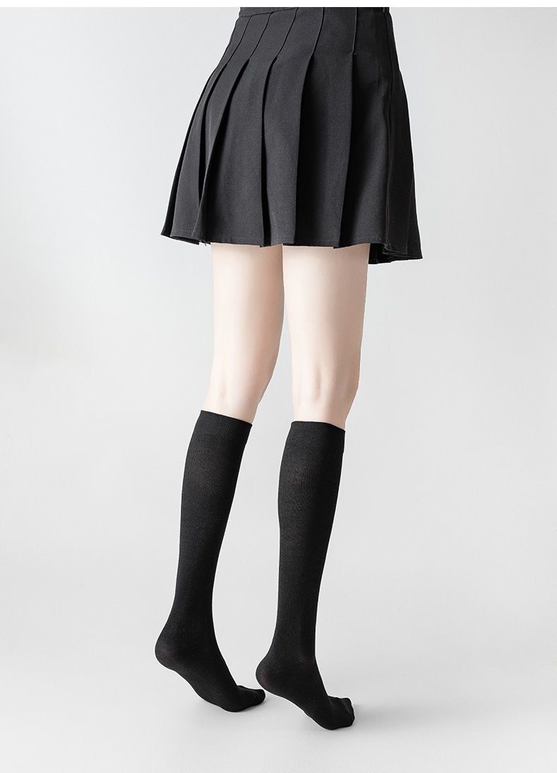 One-piece consignment of pressure calf socks for women, summer thin cotton jk black knee-length socks for strong pressure and slimming legs, spring and autumn long stockings pic 19