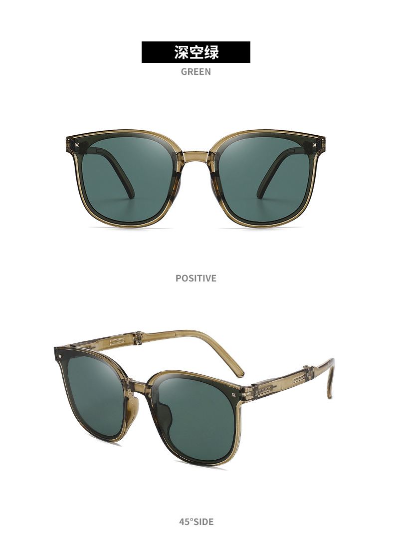 New foldable portable sunglasses for women with a high-end feel, the same style as Douyin and Xiaohongshu sun protection polarized sunglasses, trendy wholesale pic 11