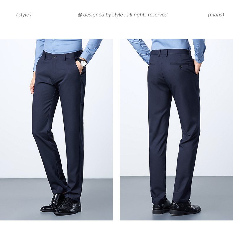 加绒加厚西裤男弹力冬季免烫商务垂感休闲裤男免烫上班男士直筒裤详情10
