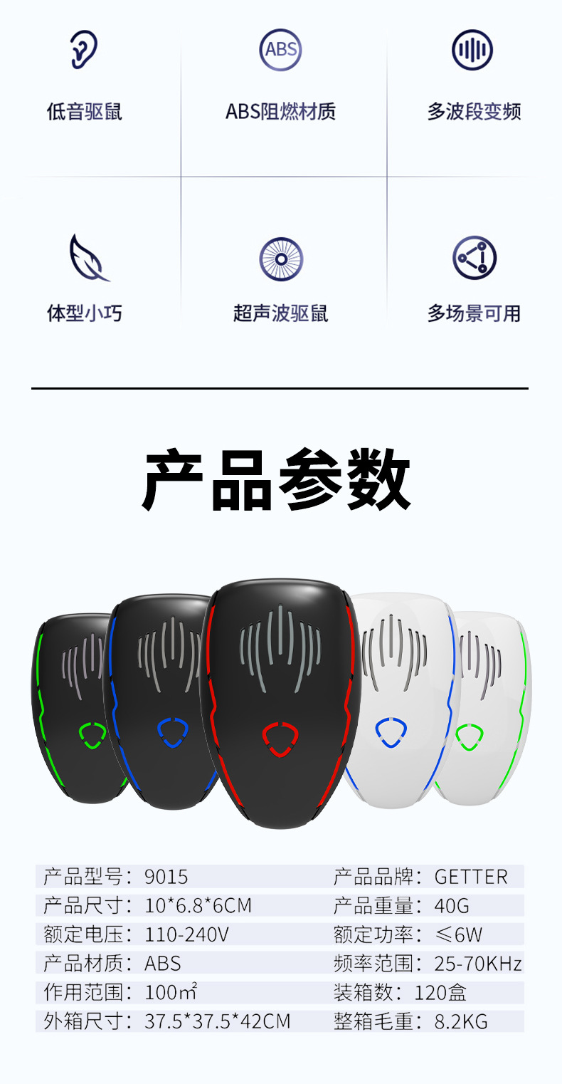 Household electronic rat, insect and mosquito repellent, multi-functional ultrasonic mosquito, insect and rat repellent, high-power repelling device pic 5