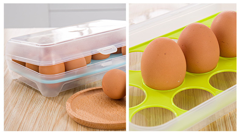 Wholesale egg box, special plastic transparent egg preservation box for refrigerator storage, in stock pic 9