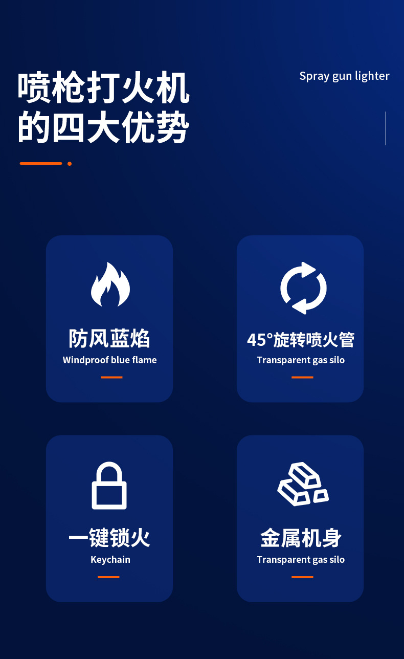安泰打火机高温焊枪喷枪防风蓝焰金属炫酷男士科技感创意打火机详情2