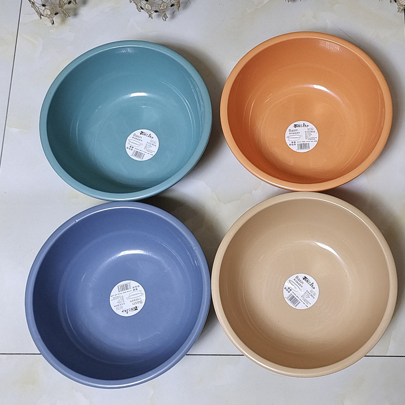 Wholesale household plastic basins, thickened round basins, baby washbasins, student dormitory washbasins, advertising gift basins pic 3