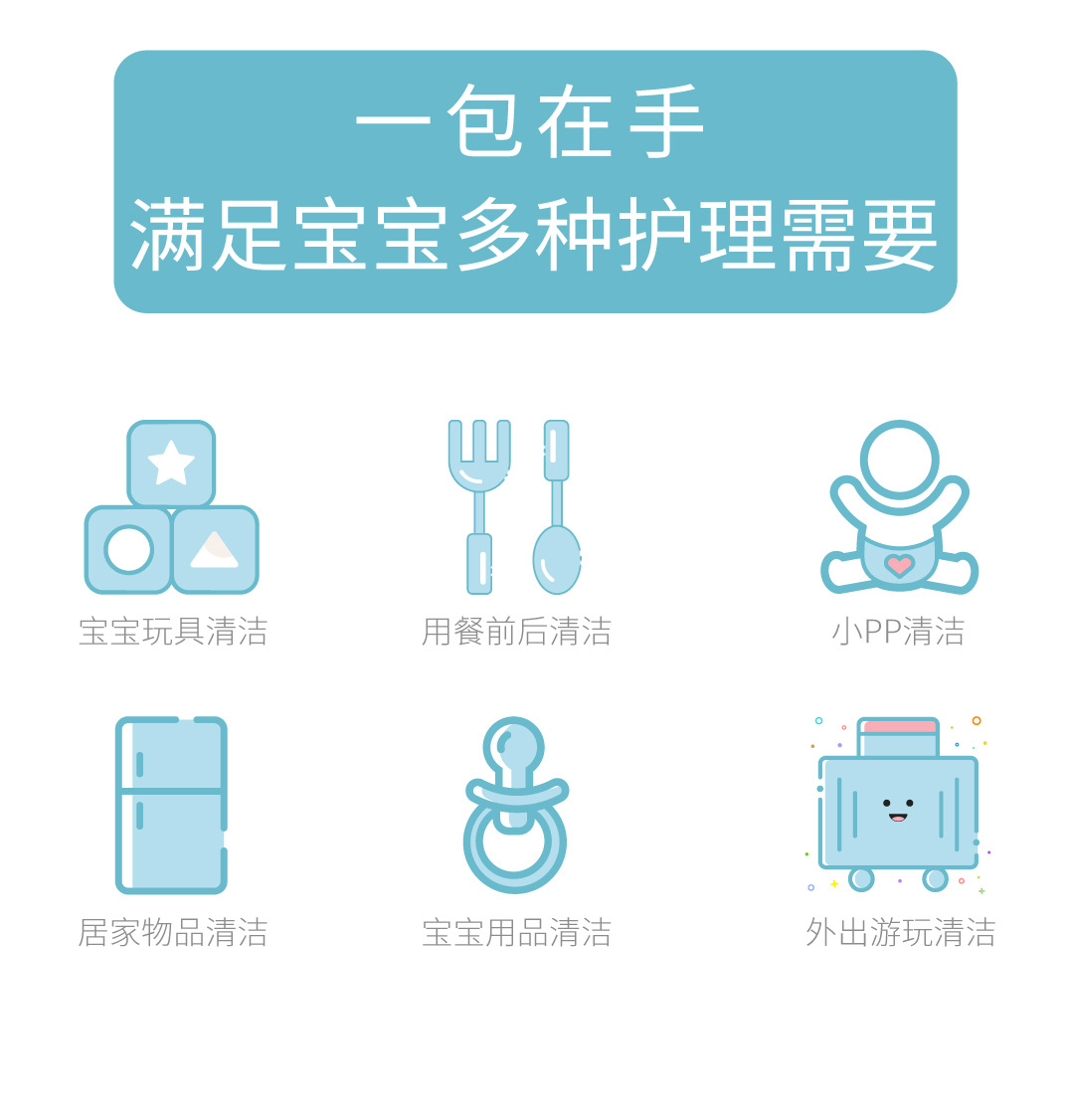 批发100片加大加厚婴儿湿巾宝宝护理棉柔手口湿巾珍珠纹清洁湿巾详情8