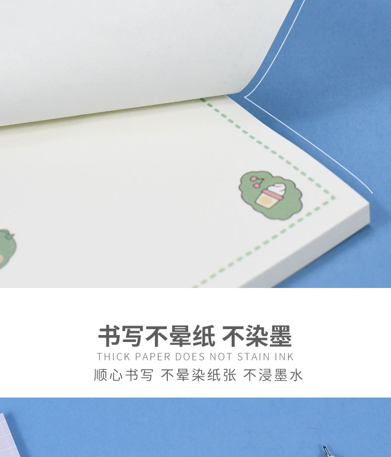 新款卡通便利贴趣味方形可爱小恐龙便签纸儿童学生专用便签本批发详情6