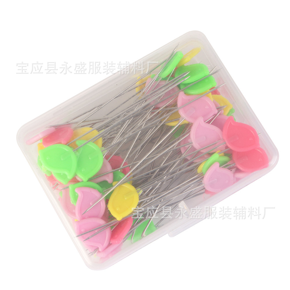 工厂供应彩色小鸟针郁金香形大头针手工装饰塑料定位裁剪针批发详情6