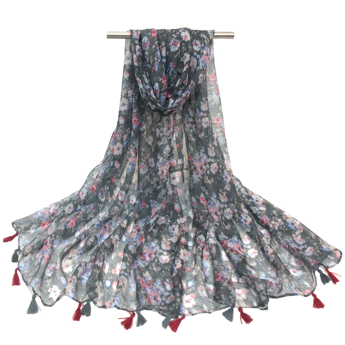 一件代发新款欧美春夏季时尚百搭印花流苏围巾 披肩 跨境专供 工厂批发详情19