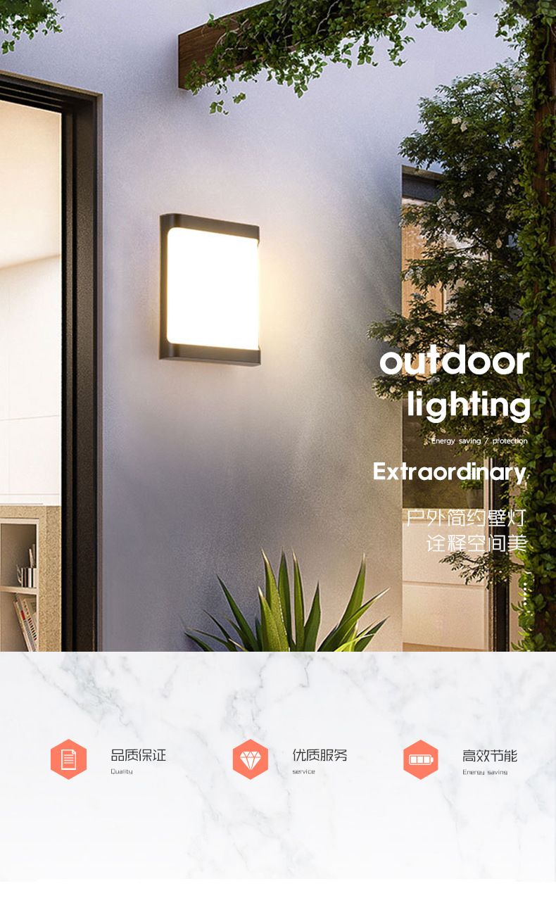 Wall lamps, outdoor courtyard garden fence decorative lights, corridor passageways, home balcony LED waterproof lights, cross-border special supply pic 1