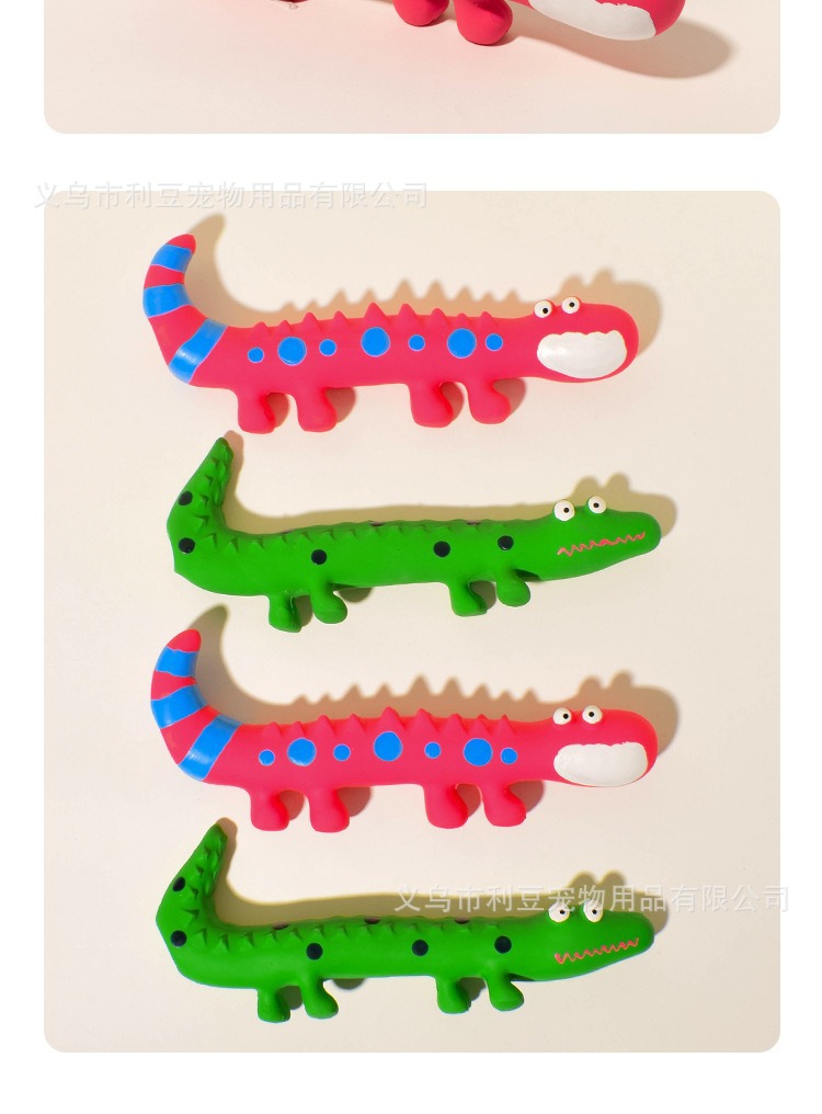 宠物发声玩具乳胶手绘蜥蜴变色龙狗狗磨牙耐咬猫BB叫玩具厂家批发详情7