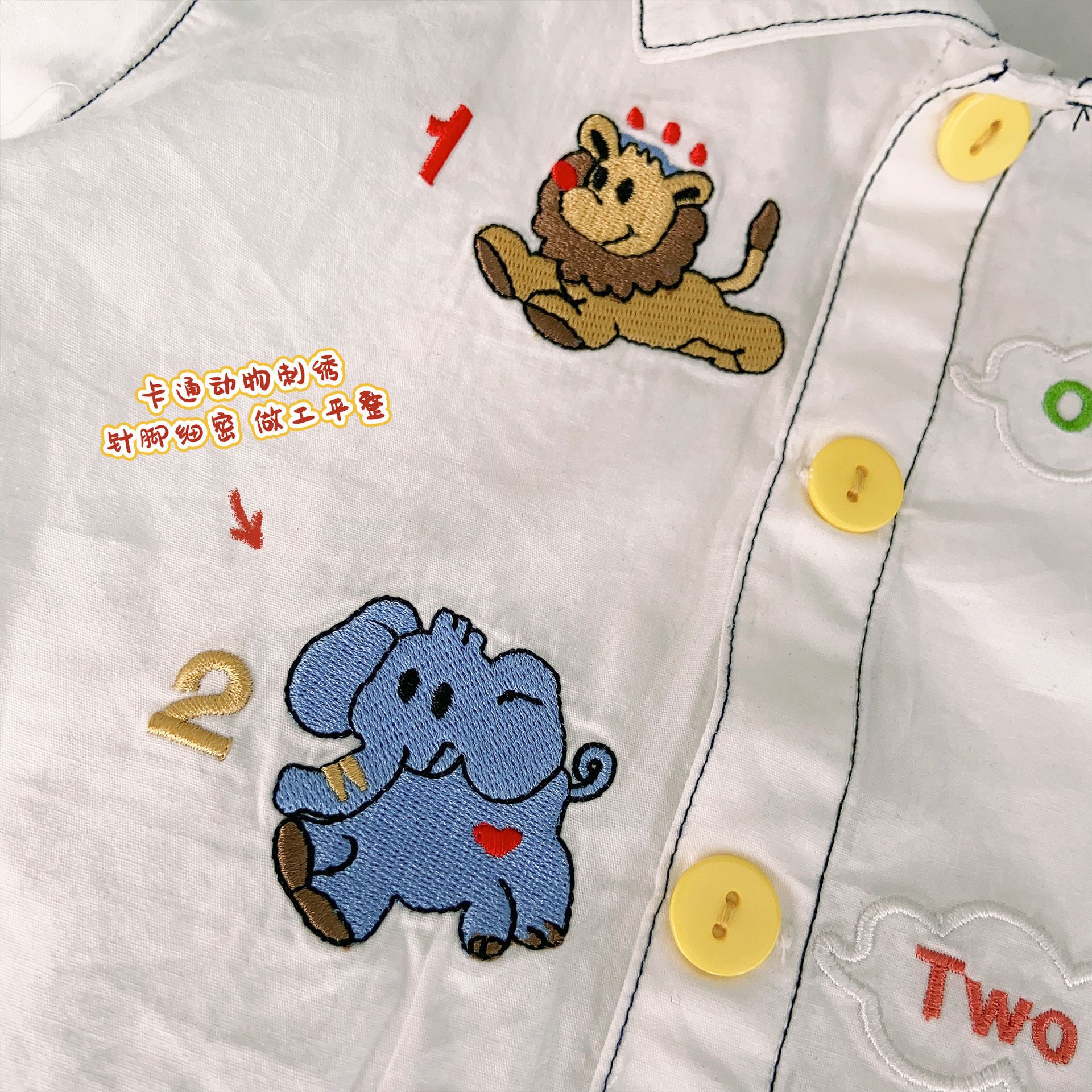 儿童衬衣23夏婴儿衬衫刺绣翻领衬衫男宝宝女宝宝上衣春款潮款童装详情16