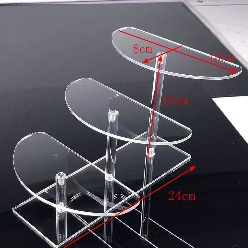 透明亚克力手办架多层方形化妆品香水公仔古玩展示首饰摆件展架详情23