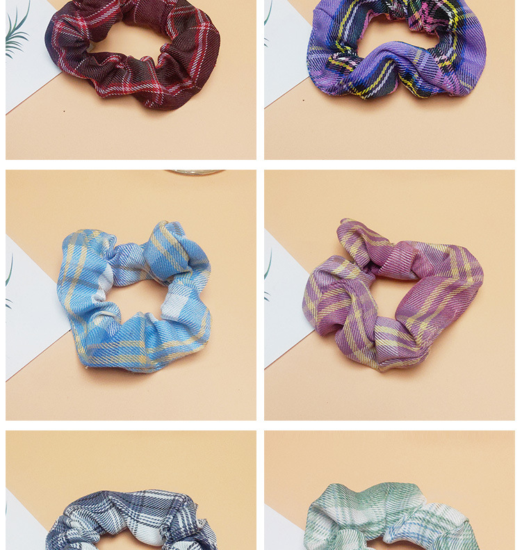 Wholesale of Japanese and Korean hair ties, large intestine hair bands, JK checkered retro leather band hair ties, Korean simple hair accessories, and pig large intestine accessories pic 16