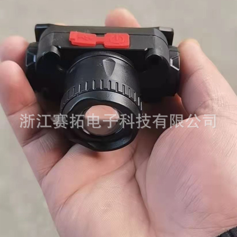 LED head-mounted USB charging sensor headlight, high-intensity t6 headlight, telescopic focusing headlight, night fishing light pic 1