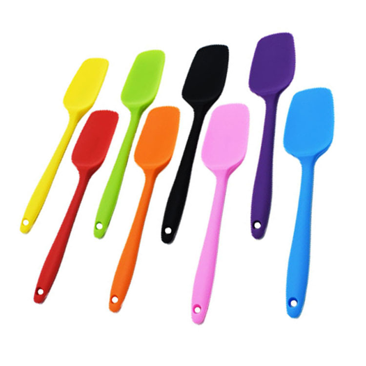 Small one-piece T-shaped silicone spatula, high-temperature resistant spatula, spatula spoon, cream spatula, square head T-shaped spatula, baking tool pic 2