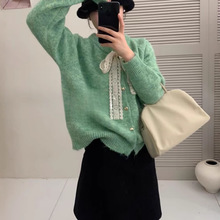 New Spring/Summer 2025 round-neck knitted sweater for women, Korean style, versatile, dopamine, youthful and gentle style, cardigan for women pic 9