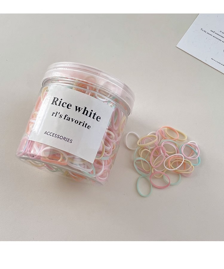 黑色一次性橡皮筋女扎头发高弹力发绳不伤发发圈儿童头绳编发发饰详情25