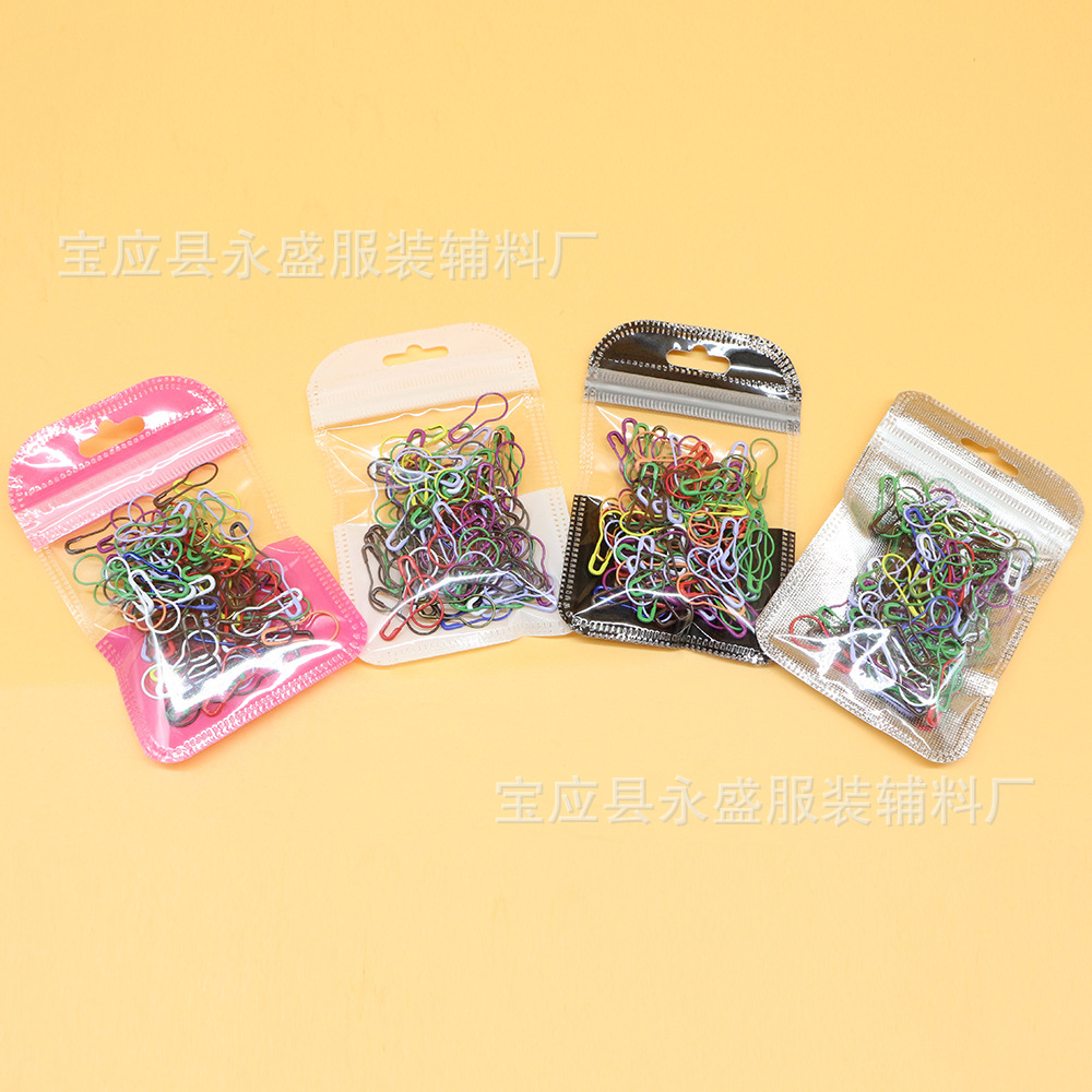 现货混色100枚袋装葫芦别针服装服饰固定小别扣厂家批发两种包装详情6