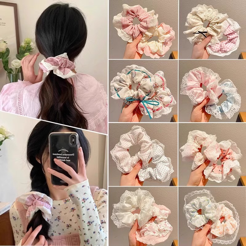 Spring and Summer lazy style large intestine hair band 2025 new fresh headwear Sweet girl hair tie High-end style Internet celebrity rubber band accessory pic 8