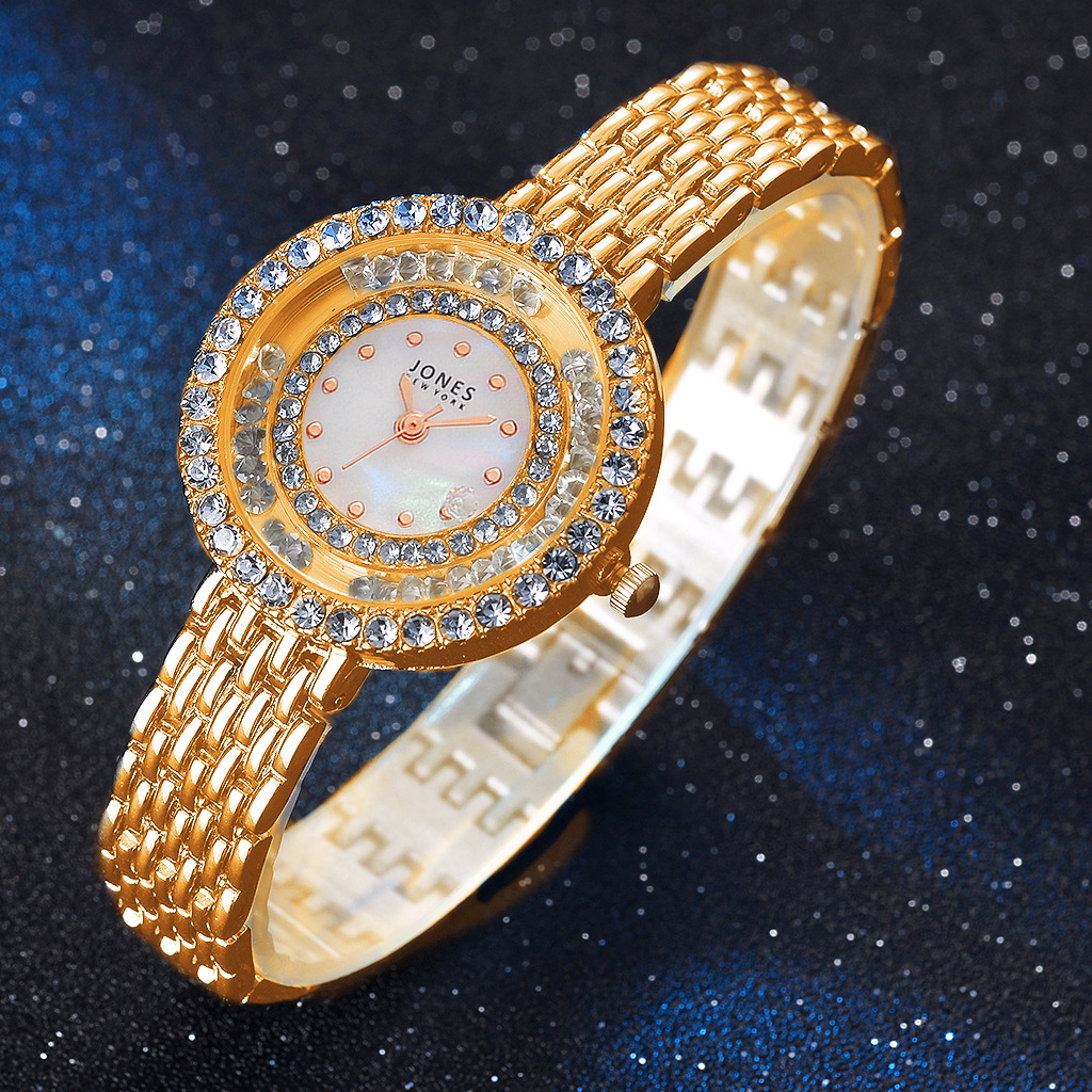 Aliexpress best-selling alloy steel mesh strap diamond-encrusted versatile watch, fashionable starry sky water diamond casual wristwatch pic 8