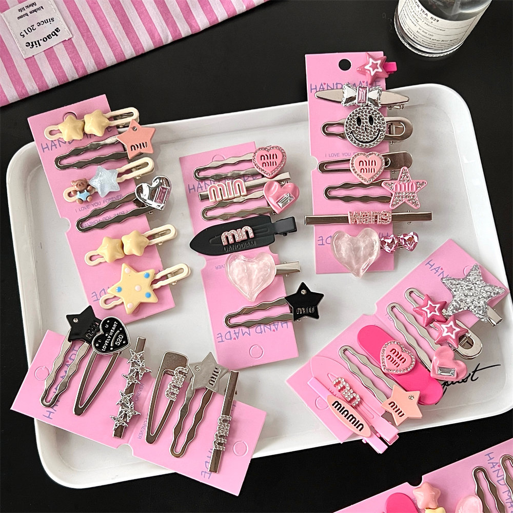 Versatile Y2K fashionable spicy girl style star hair clip, girl side bangs clip, sweet and cool dopamine crushed hair clip hair accessory pic 41