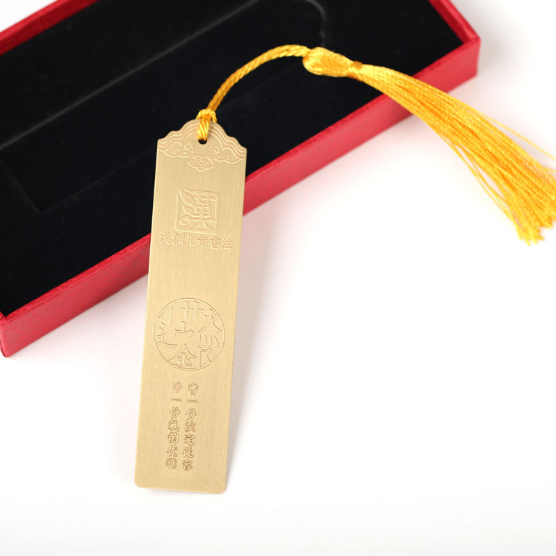 Customized diy brass metal bookmarks, creative ruyi clips, Chinese-style bookmarks, classical business gifts pic 13