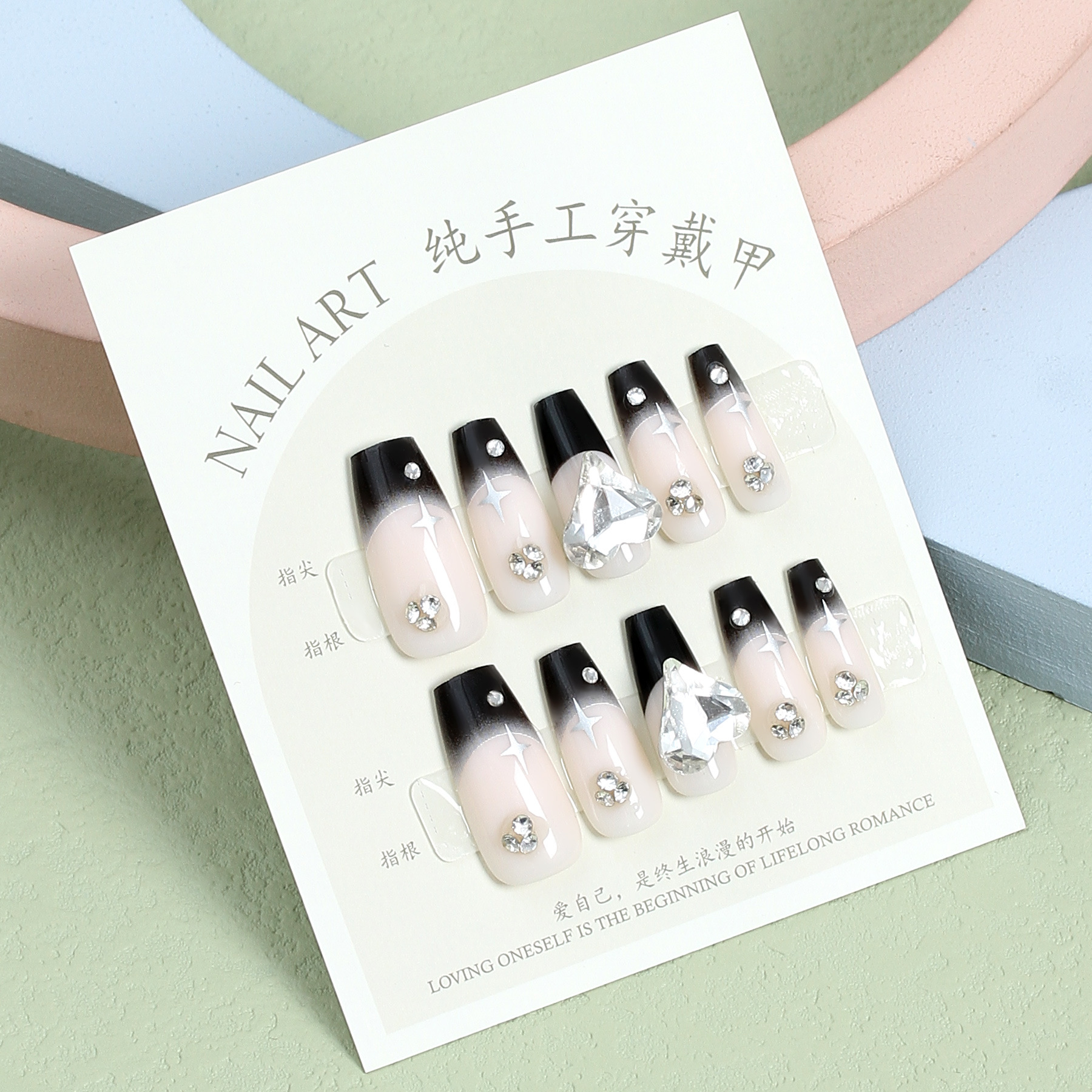 手工穿戴甲长梯款合集新款美甲贴片假指甲美甲工厂现货手工甲批发详情23