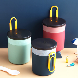 Creative Korean-style wheat mug, portable plastic cup, cute student couple coffee, office small water cup pic 1
