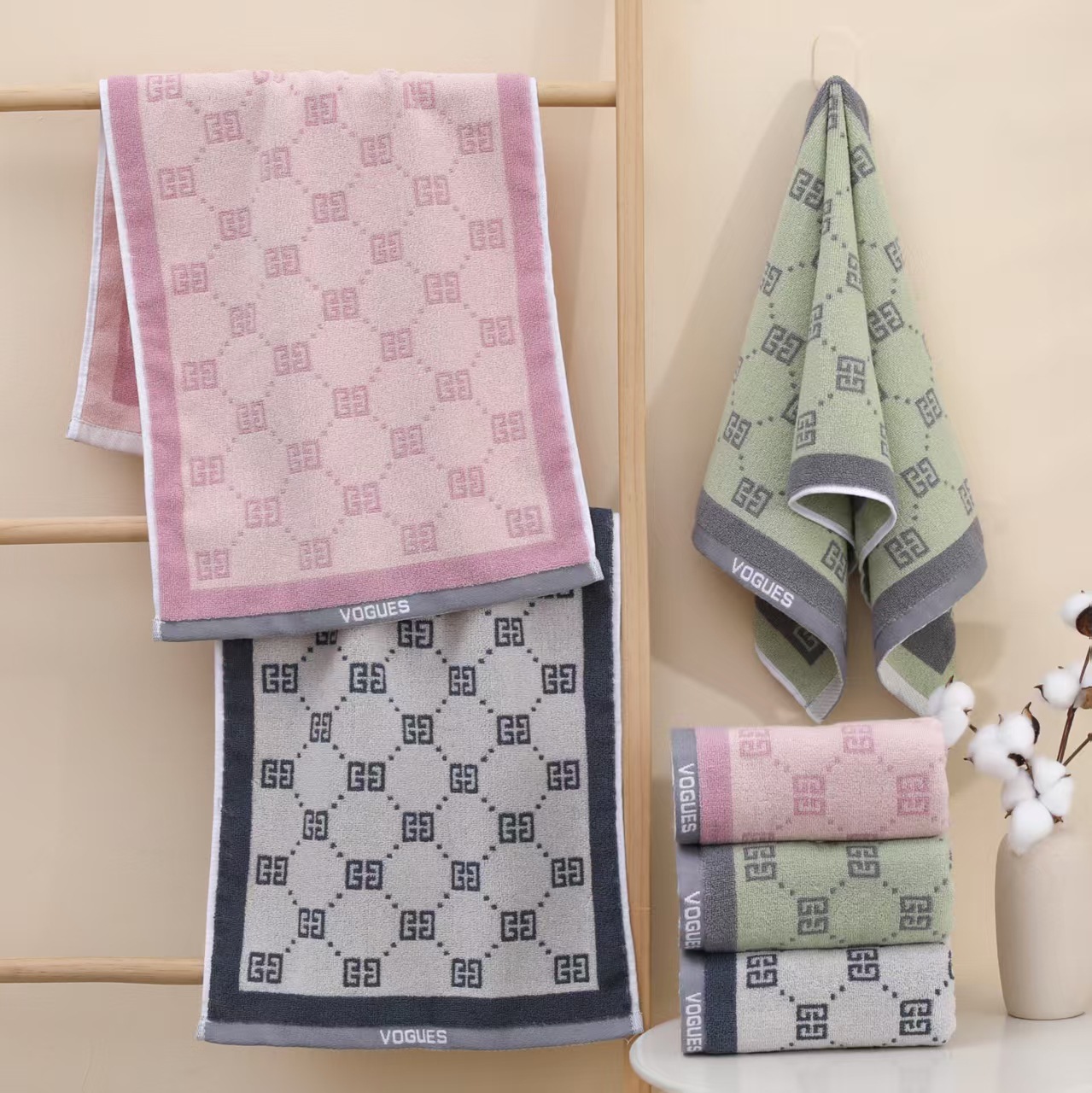 Wholesale of all-cotton household absorbent pure cotton Gao Yang face towels, thickened and soft adult bath towels for both men and women pic 24