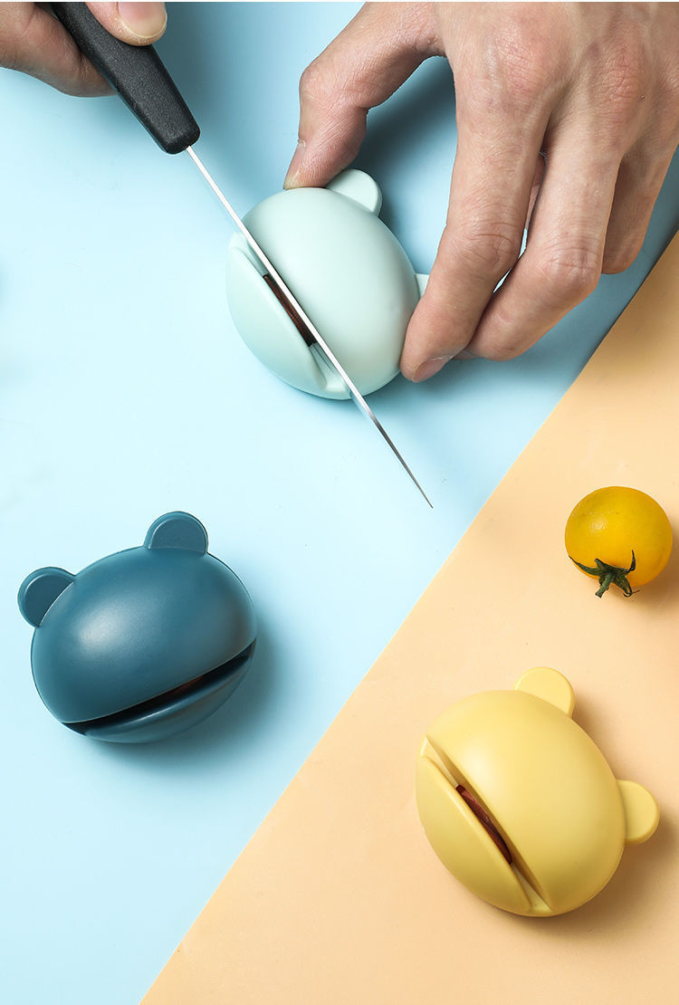 Cartoon creative whetstone, mini frog, manual knife sharpening wonder, home kitchen white corundum knife sharpening stand pic 11