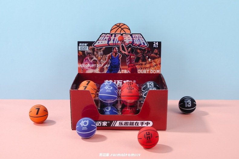 苏迈家卡通迷你篮球高弹性橡胶空心弹力球解压投篮壁球儿童玩具球详情29