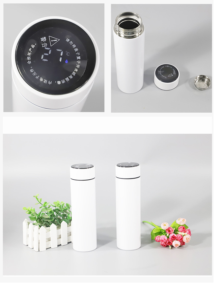 Cool Print Heat Transfer Smart water cup, 304 stainless steel insulated cup, LED temperature display insulated cup pic 6
