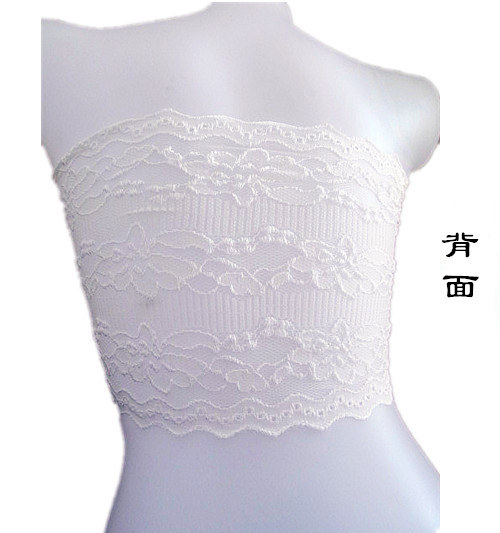 Student single-layer lace without inner lining, transparent strapless, soft, light, breathable, short, fully transparent wrap, one-line bust pic 19