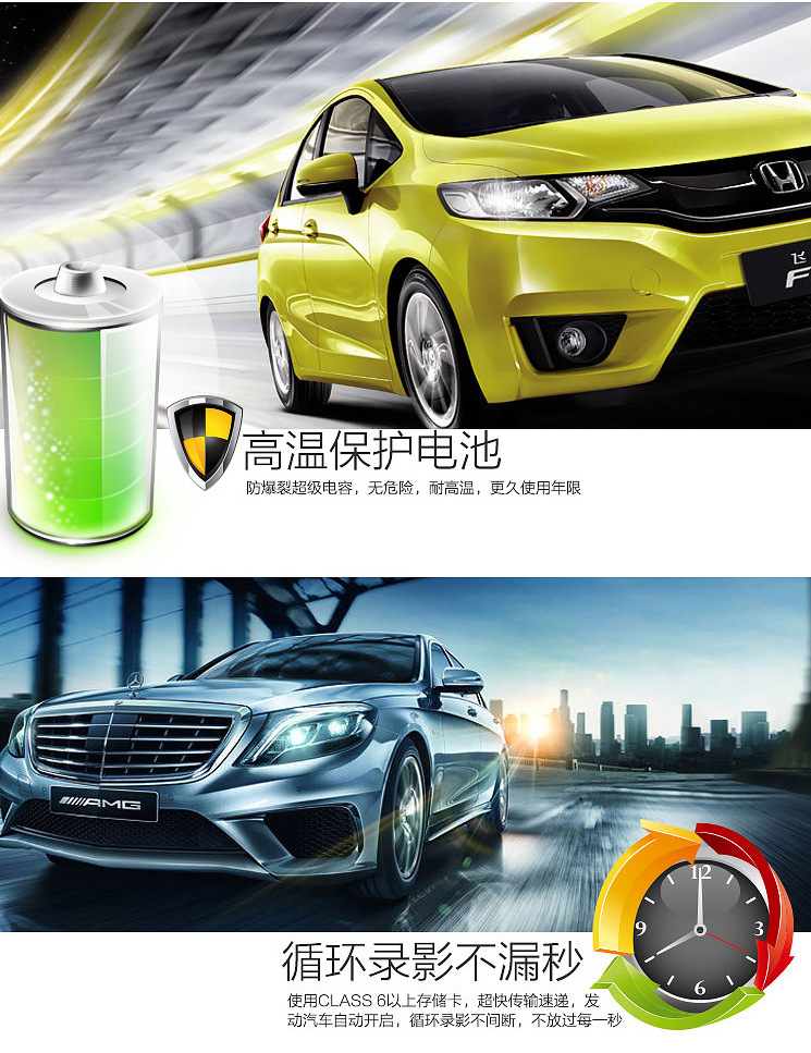 3.5寸后视镜汽车行车记录仪高清单镜头 车载4S保险礼品car camera详情7