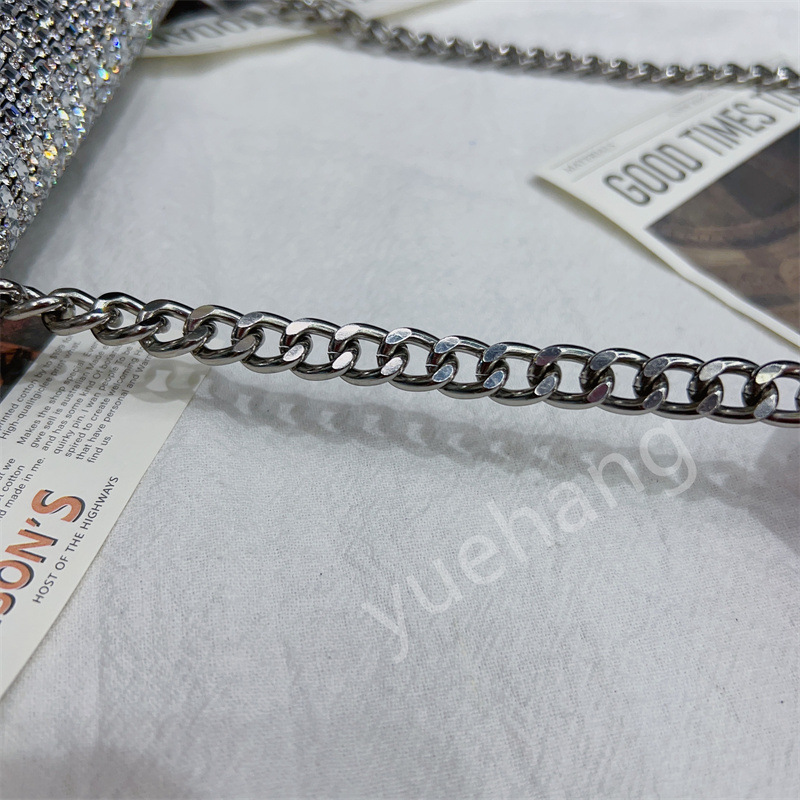 跨境水钻腋下斜跨包时尚名媛链条包单肩斜跨包蹦迪包 皮革手机包详情16