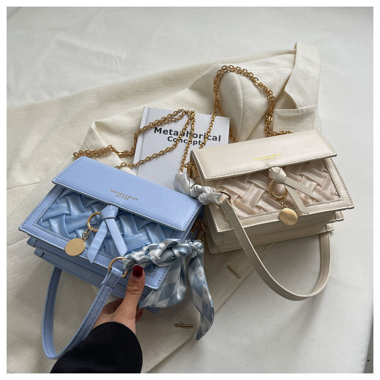 韩版时尚单肩包包女2024夏季新款洋气百搭小众ins链条包斜跨小包详情43