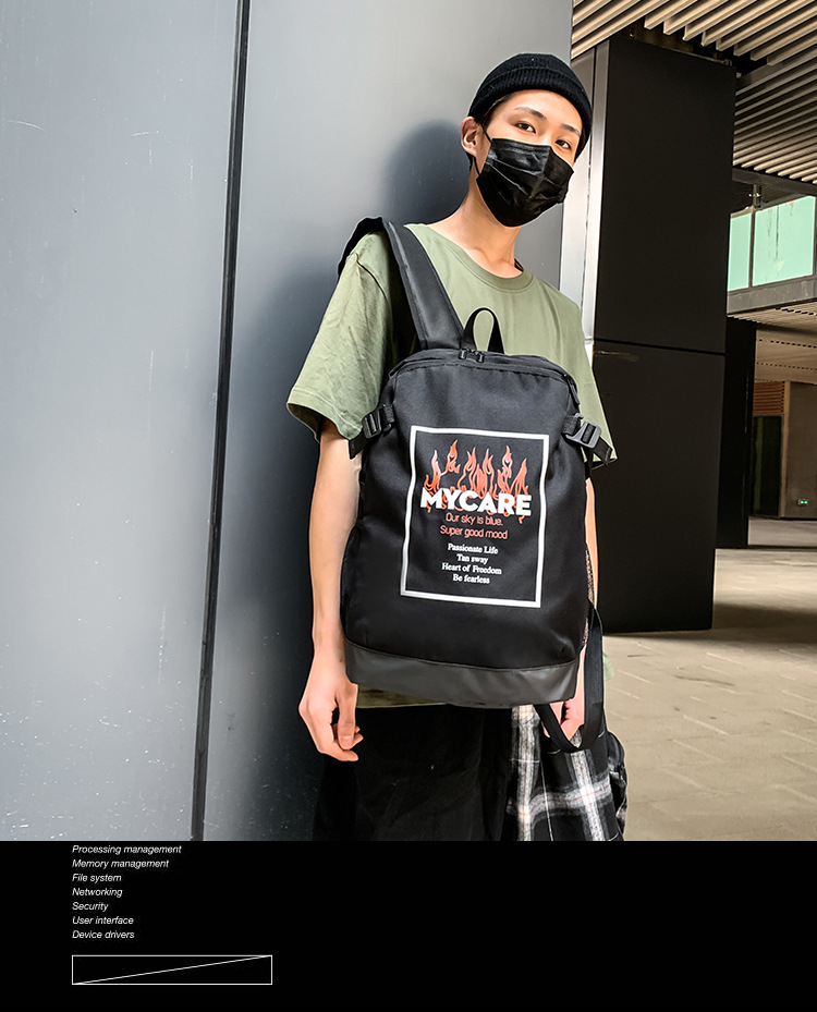 2021 Korean version fashionable couple style cartoon print cool backpack, large-capacity trendy schoolbag for junior and senior high school students pic 44