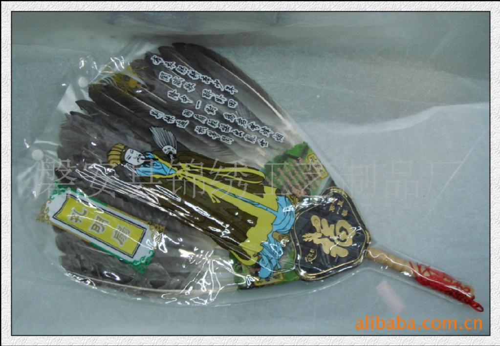 Factory direct sales of Bagua Kongming fans, feather fans, large Zhuge Liang goose feather fans, tourist handicrafts pic 4