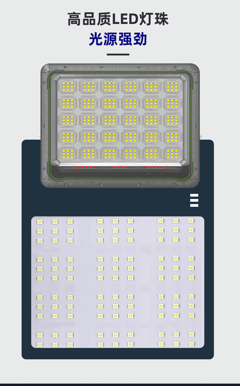 塑料款LED投光灯强光超亮防水室外投射球场户外照明灯高亮泛光灯详情7