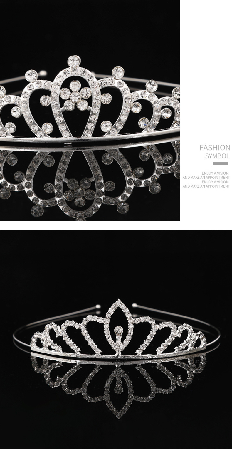现代简约水钻皇冠发箍演出头饰合金镂空王冠婚纱礼服配饰生日发饰详情9